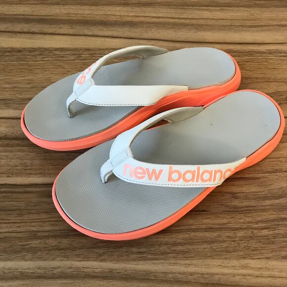 New Balance Womens 5 340V1 Flip Flop Thongs Comfort 102020 Pink Grey Slip On - Picture 2 of 6